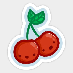 Super Cute Cherries - Kawaii Cherry Sticker